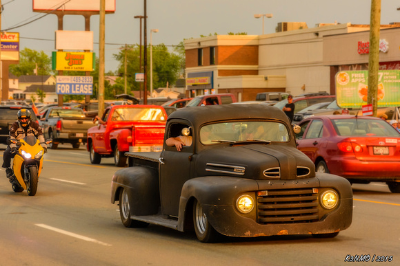 A late 1940's or early 1950's  Ford pickup