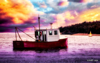 Fishing Boat in Sambro at Sunset