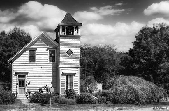 Interesting House in Newcastle, Maine - B&W version