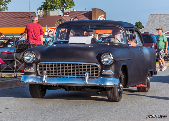 Flat black 1955 Chevy