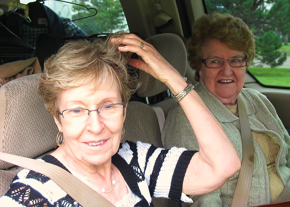 Mom and Aunt Marie. Bangor Bound.