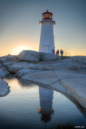 Peggy's Cove Lighthouse at Sunset