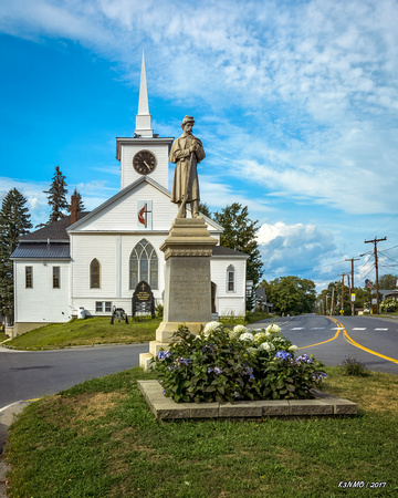 Civil War Statue in Lincoln, Maine USA
