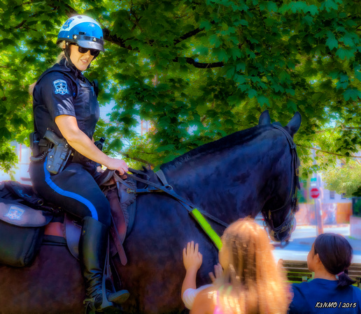 Halifax Police Lady on Horse Back
