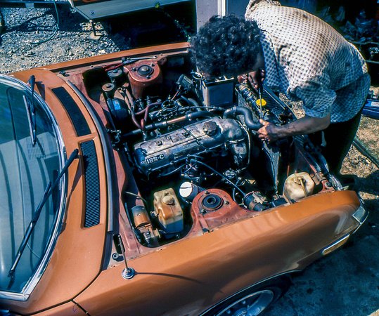 Ricky Working on His Toyota Celica