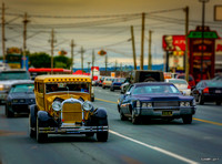 1928 Ford Model A sedan hot rod & 1969 Cadillac