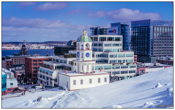 Halifax Town Clock in Winter