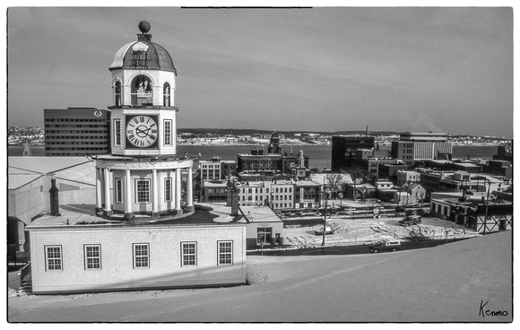 Halifax Town Clock in Winter