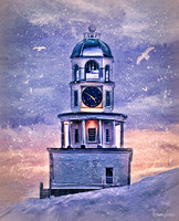 Snowy Winter's Day For Town Clock