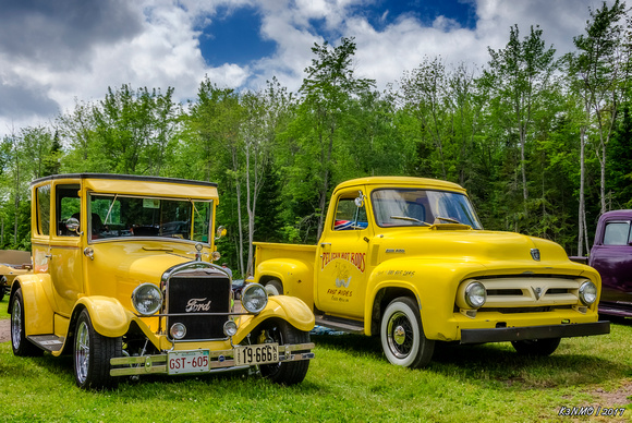 Yellow Fords - 1927 Ford Model T hot rod & 1953 Ford F100 pickup
