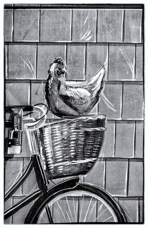 Hen on a Bicycle