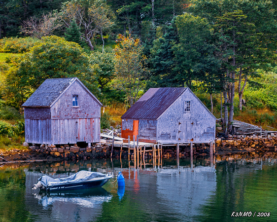 A Pair of Sheds in Boutilier's Cove