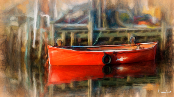 Reflections of a Red Boat