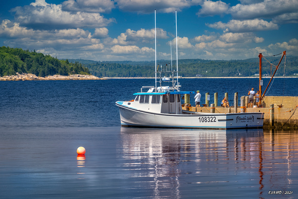 Boat Docked at Mill Cove Government Wharf