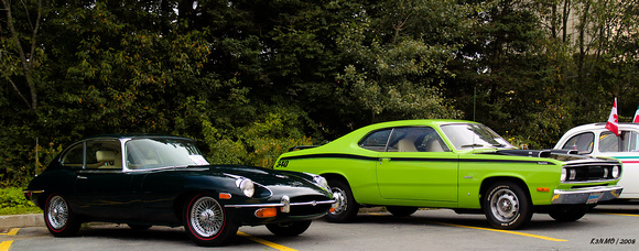 1970 Jaguar XKE & 1972 Plymouth 340 Duster