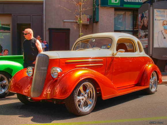 1936 Chevy coupe on Main Street