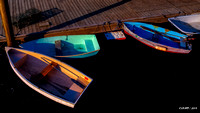 Boats Docked at Sunset